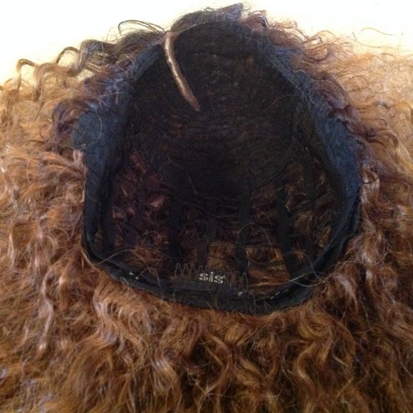 SIS Two-Tone Curly Long Wig With Side Part - Picture 8 of 11